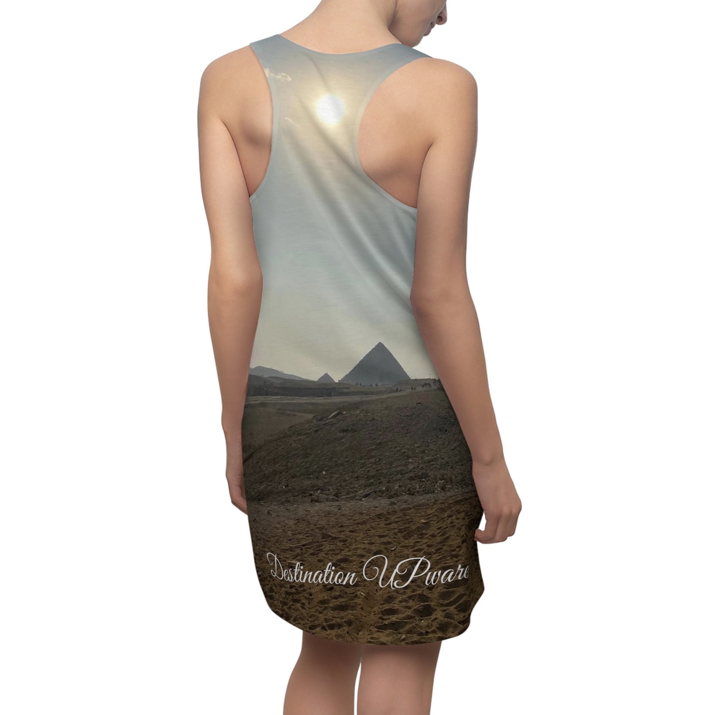 Giza, Egypt Women's Cut & Sew Racerback Dress (AOP)