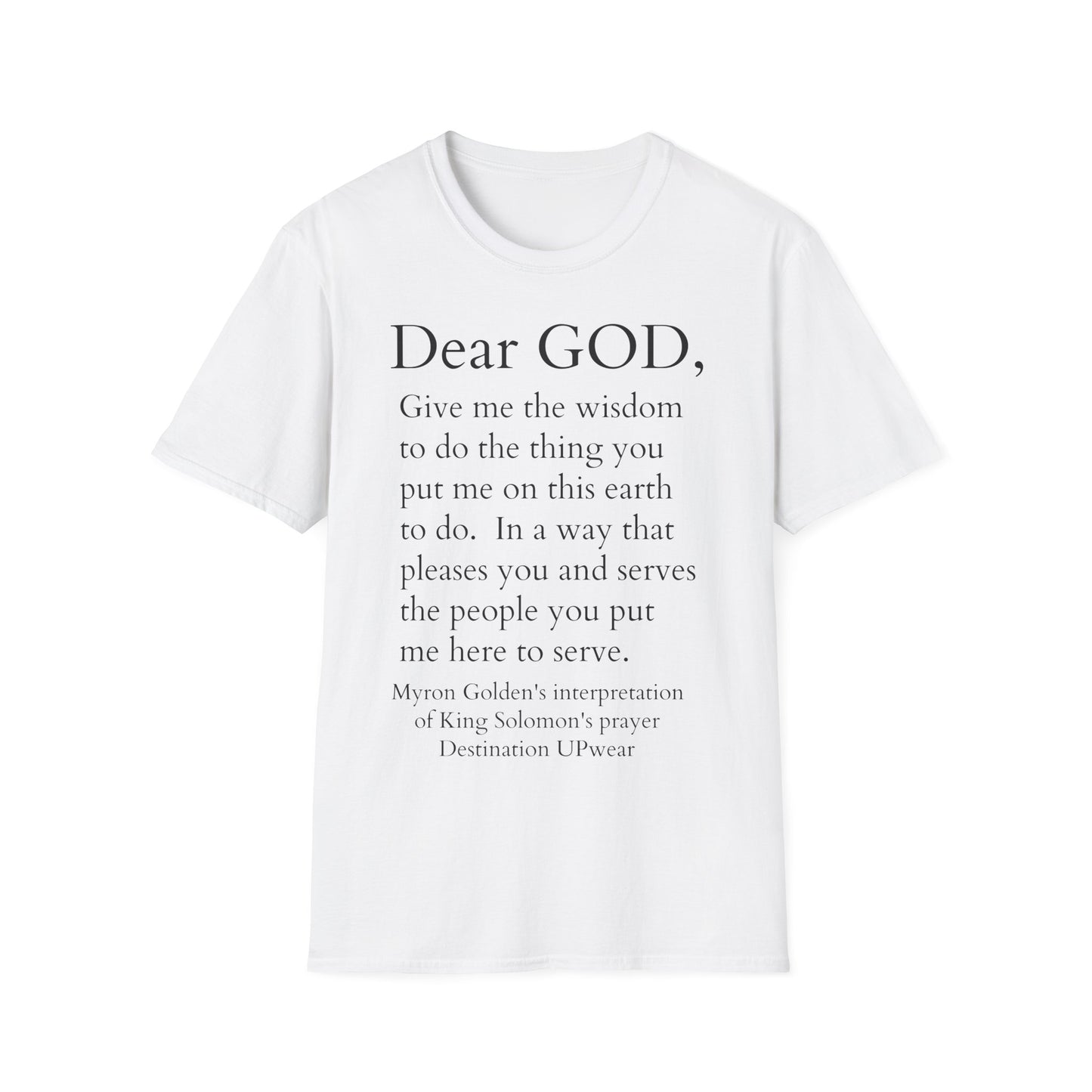 King Solomon's Prayer Unisex Softstyle T-Shirt