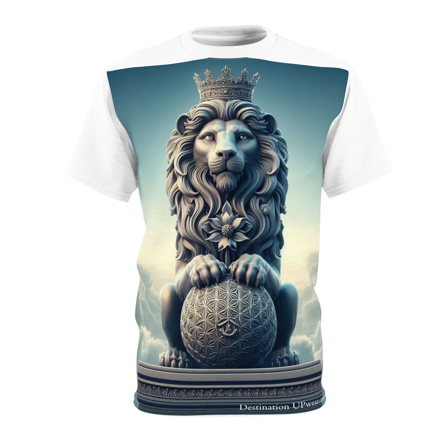 Lion with the Flower of Life Unisex Cut & Sew Tee (AOP)