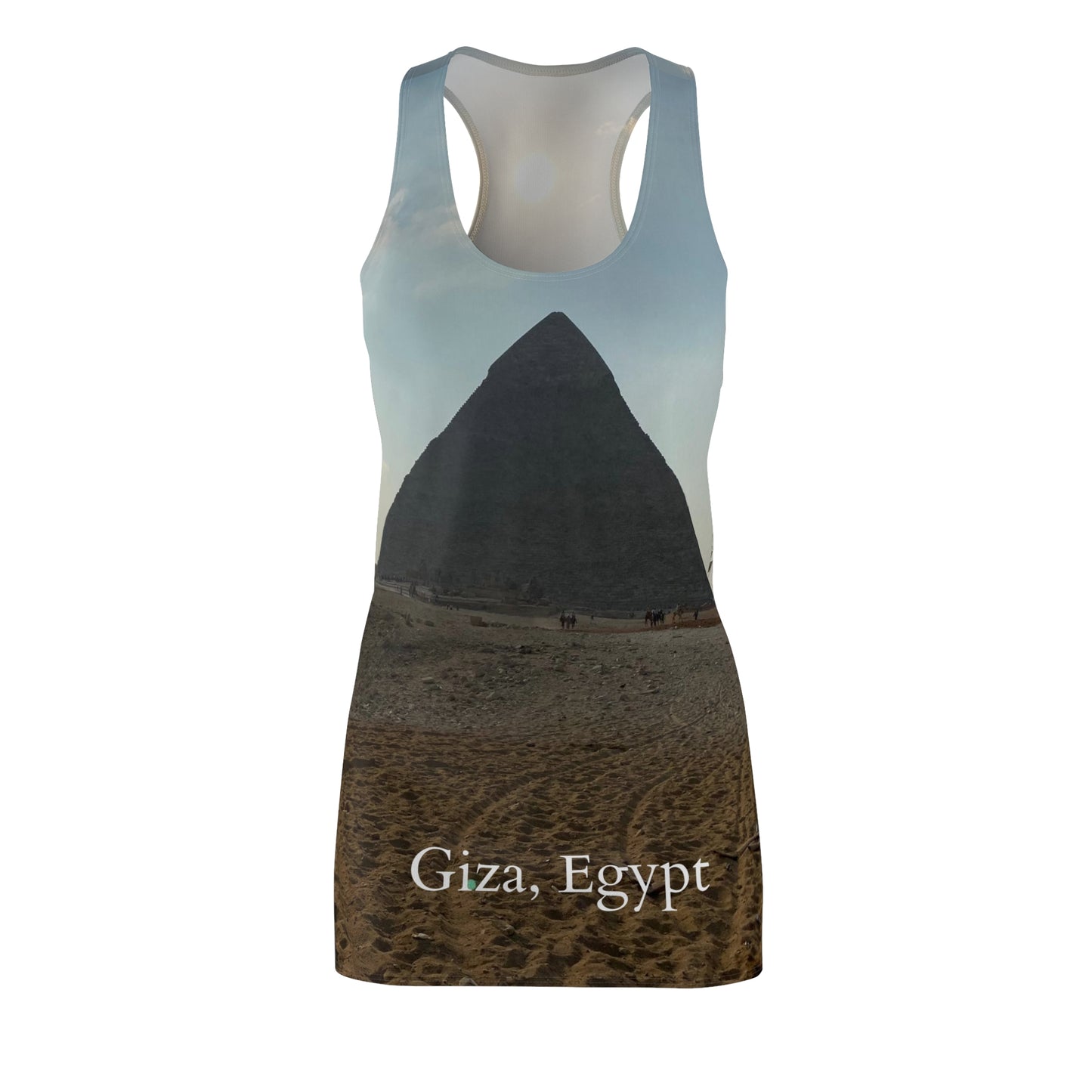 Giza, Egypt Women's Cut & Sew Racerback Dress (AOP)