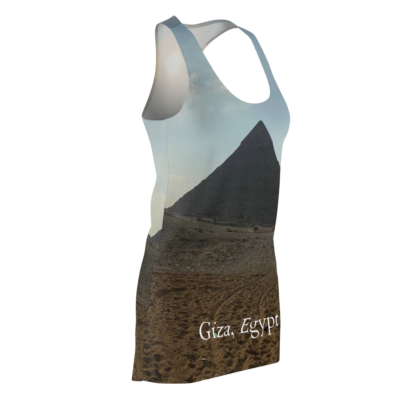 Giza, Egypt Women's Cut & Sew Racerback Dress (AOP)