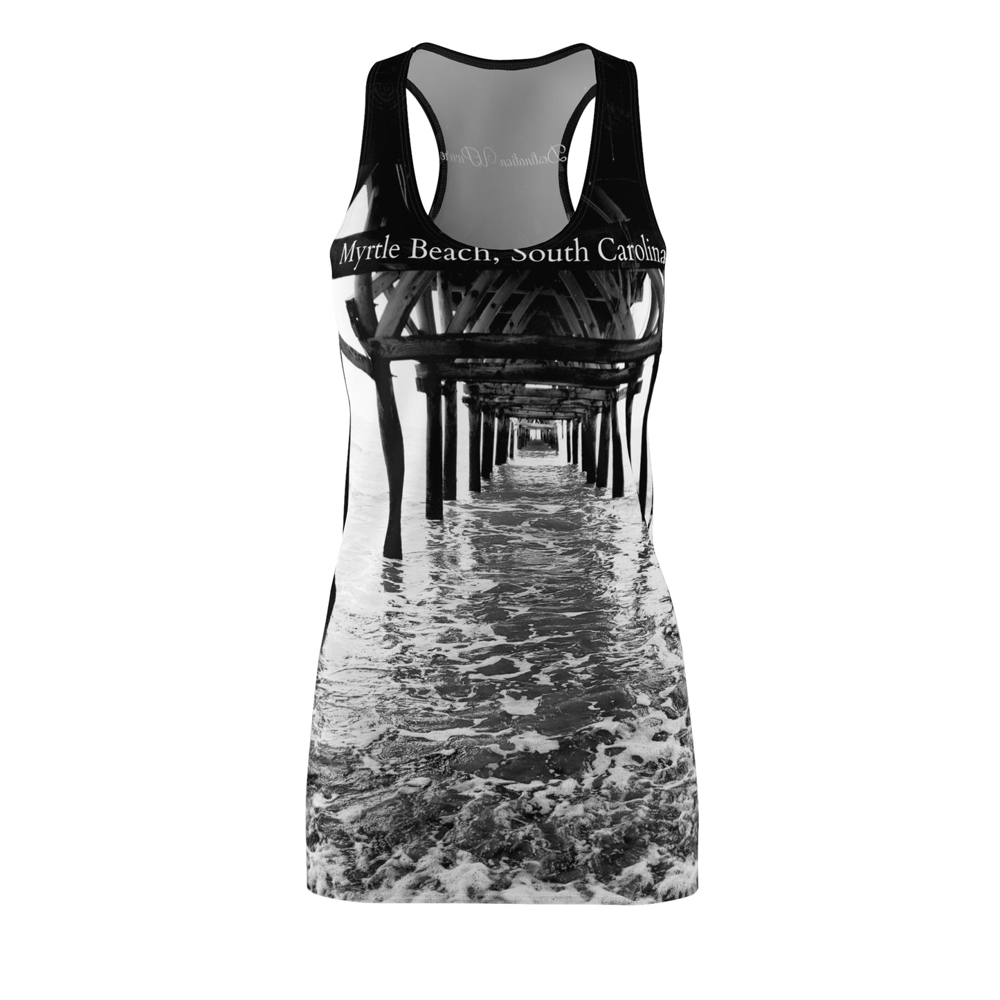 Myrtle Beach, South Carolina Women's Cut & Sew Racerback Dress (AOP)