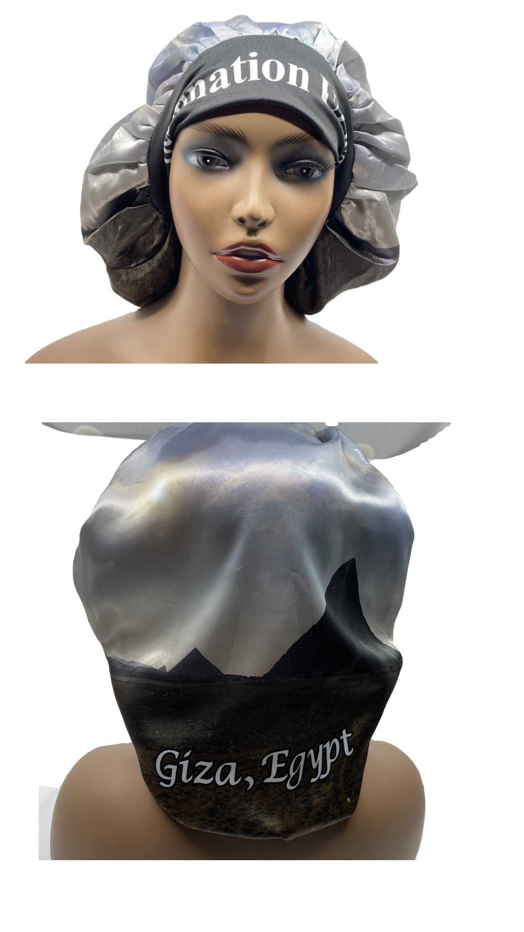 Giza, Egypt Bonnet Satin Reversible Hair Bonnet